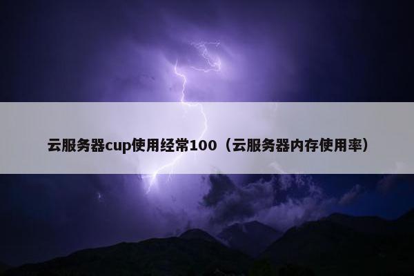 云服务器cup使用经常100（云服务器内存使用率）