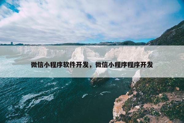 微信小程序软件开发，微信小程序程序开发