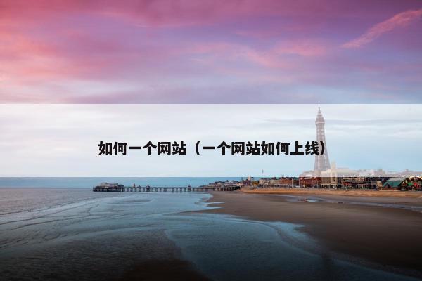 如何一个网站（一个网站如何上线）