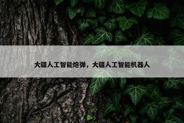 大疆人工智能炮弹，大疆人工智能机器人