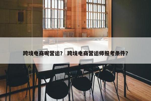 跨境电商呢营运？ 跨境电商营运师报考条件？