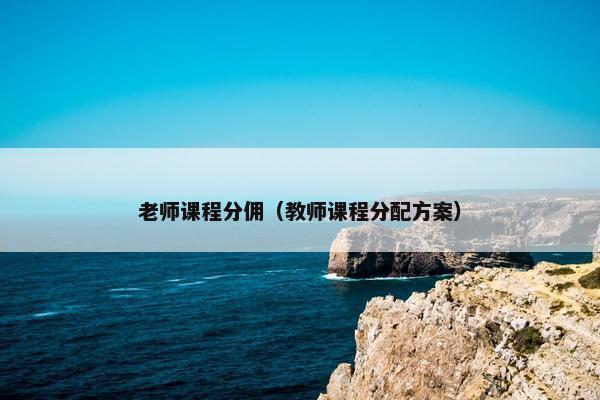 老师课程分佣（教师课程分配方案）