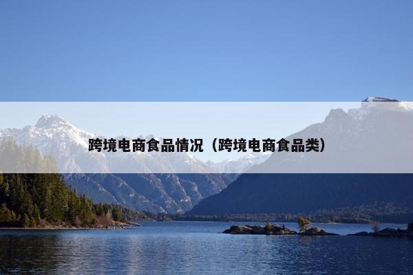 跨境电商食品情况（跨境电商食品类）