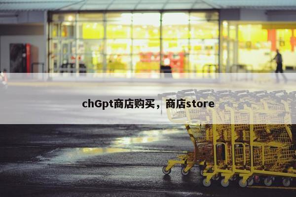 chGpt商店购买，商店store