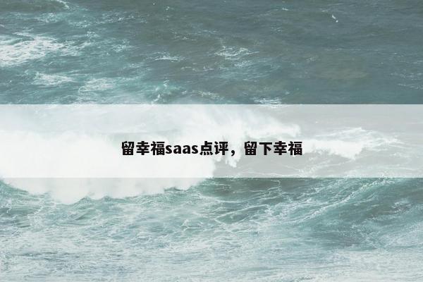 留幸福saas点评，留下幸福