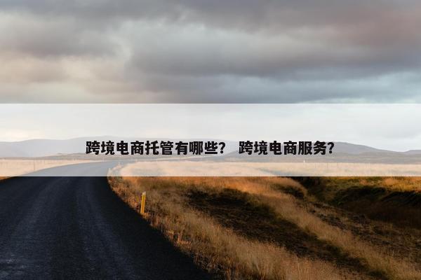 跨境电商托管有哪些？ 跨境电商服务？