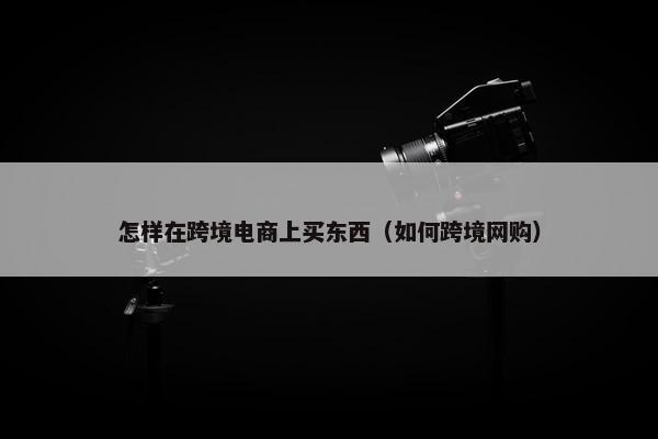怎样在跨境电商上买东西（如何跨境网购）