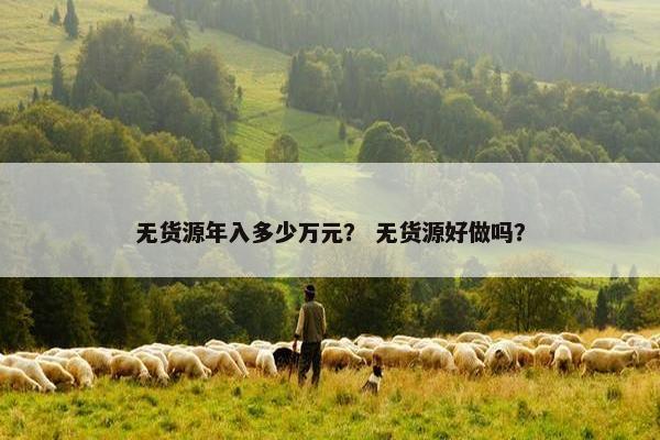 无货源年入多少万元？ 无货源好做吗？