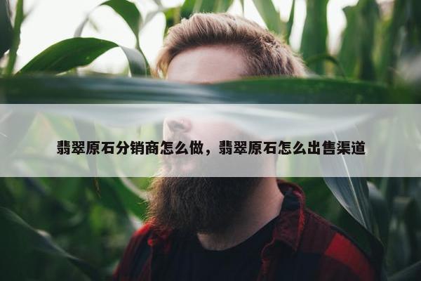 翡翠原石分销商怎么做，翡翠原石怎么出售渠道