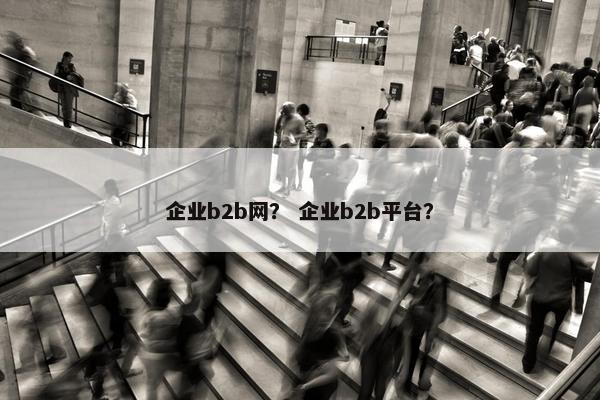 企业b2b网？ 企业b2b平台？