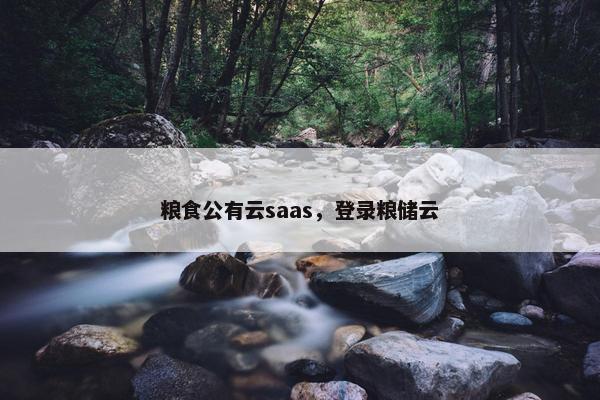 粮食公有云saas，登录粮储云