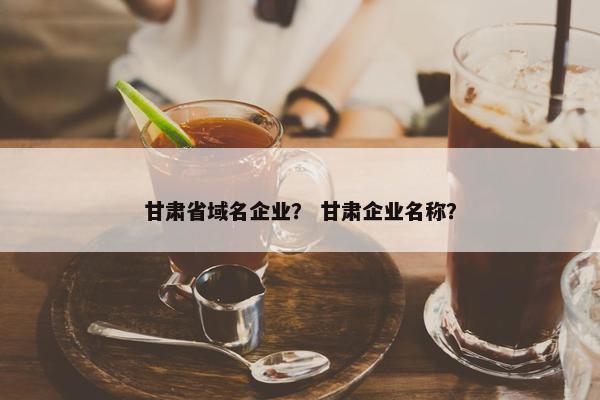 甘肃省域名企业？ 甘肃企业名称？