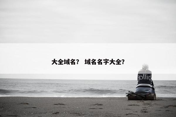 大全域名？ 域名名字大全？