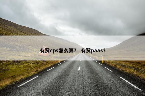 有赞cps怎么算？ 有赞paas？