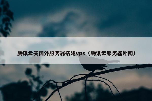 腾讯云买国外服务器搭建vps（腾讯云服务器外网）