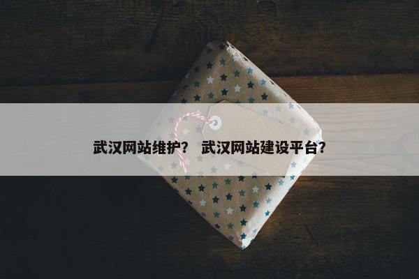武汉网站维护？ 武汉网站建设平台？