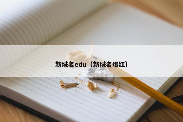 新域名edu（新域名爆红）