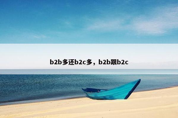 b2b多还b2c多，b2b跟b2c
