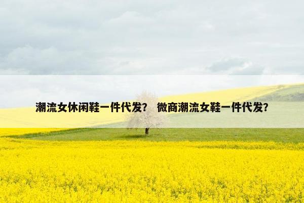 潮流女休闲鞋一件代发？ 微商潮流女鞋一件代发？