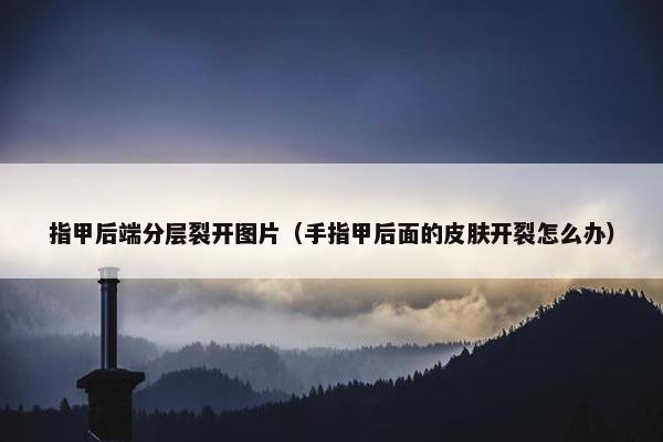指甲后端分层裂开图片（手指甲后面的皮肤开裂怎么办）