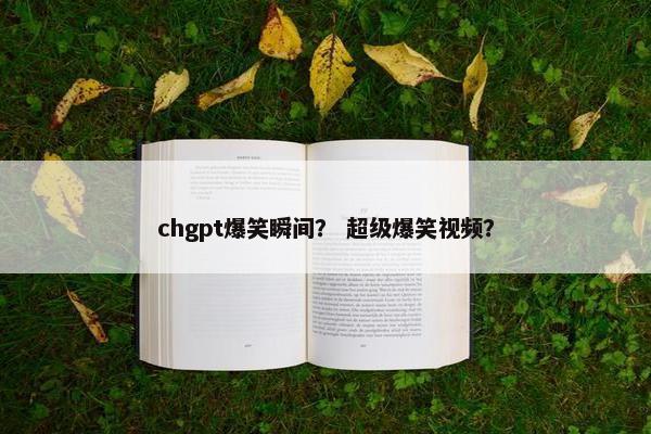 chgpt爆笑瞬间？ 超级爆笑视频？