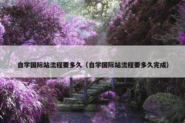 自学国际站流程要多久（自学国际站流程要多久完成）