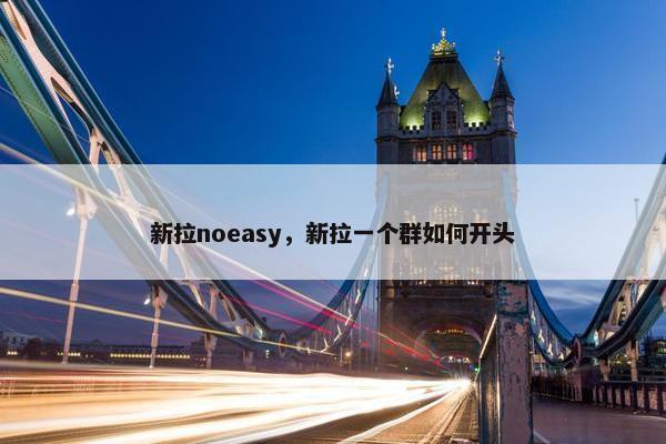 新拉noeasy，新拉一个群如何开头