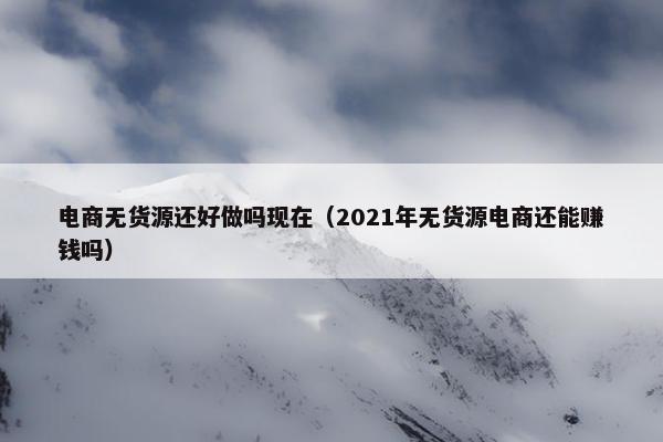 电商无货源还好做吗现在（2021年无货源电商还能赚钱吗）