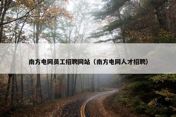 南方电网员工招聘网站（南方电网人才招聘）