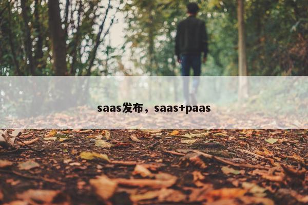 saas发布，saas+paas