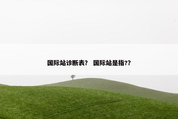 国际站诊断表？ 国际站是指?？