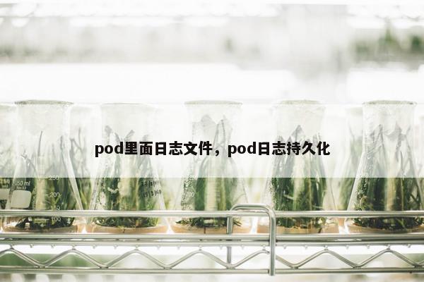 pod里面日志文件，pod日志持久化