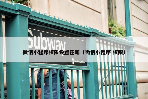 微信小程序权限设置在哪（微信小程序 权限）