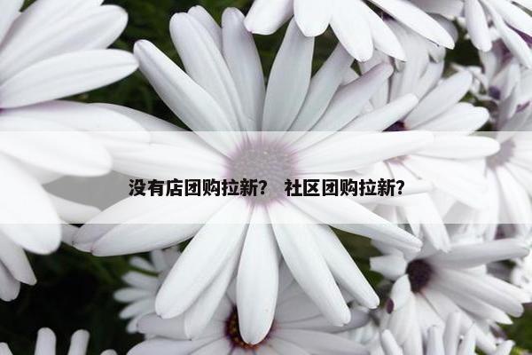 没有店团购拉新？ 社区团购拉新？