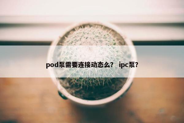 pod泵需要连接动态么？ ipc泵？