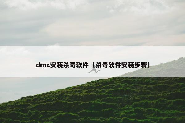 dmz安装杀毒软件（杀毒软件安装步骤）