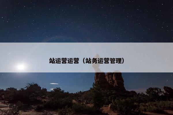 站运营运营（站务运营管理）