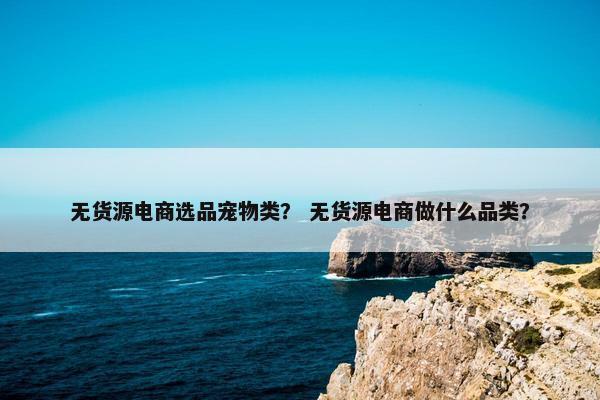 无货源电商选品宠物类？ 无货源电商做什么品类？