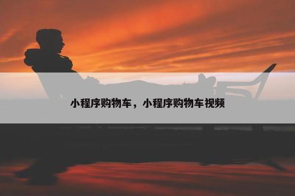小程序购物车，小程序购物车视频