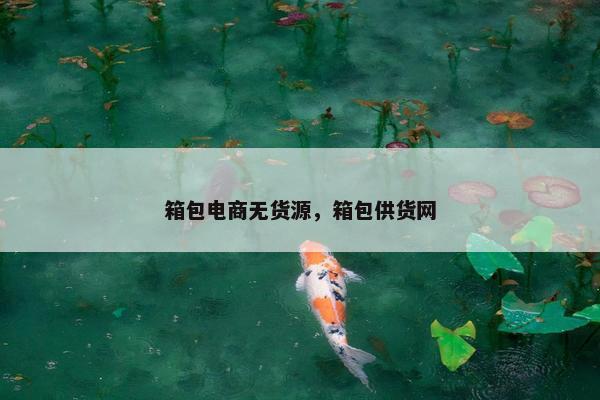 箱包电商无货源，箱包供货网