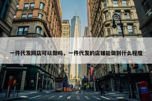 一件代发网店可以做吗，一件代发的店铺能做到什么程度