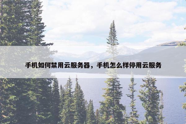 手机如何禁用云服务器，手机怎么样停用云服务