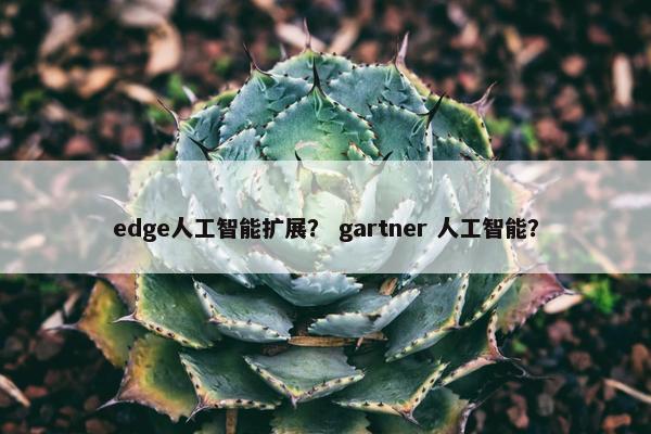 edge人工智能扩展？ gartner 人工智能？