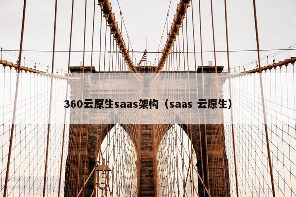 360云原生saas架构（saas 云原生）