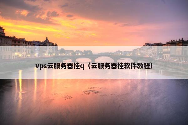 vps云服务器挂q（云服务器挂软件教程）