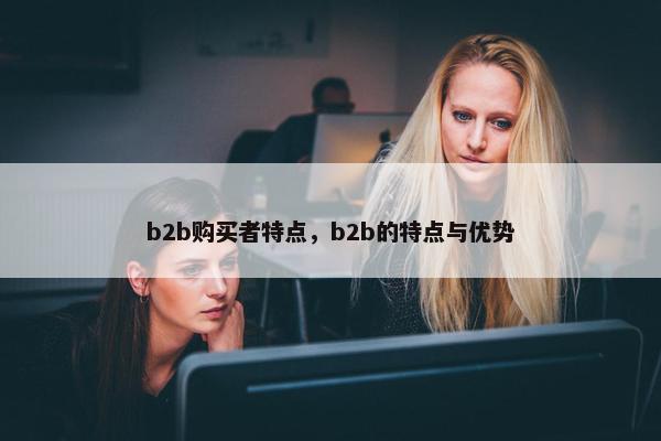 b2b购买者特点，b2b的特点与优势