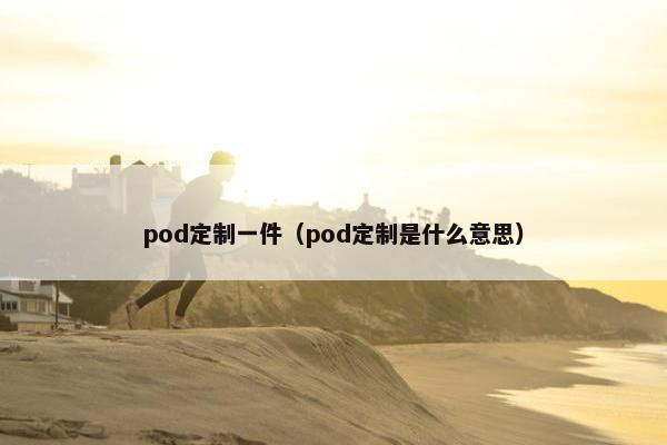 pod定制一件（pod定制是什么意思）