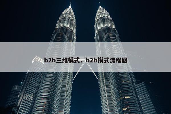 b2b三维模式，b2b模式流程图