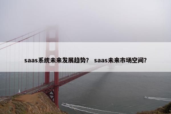 saas系统未来发展趋势？ saas未来市场空间？