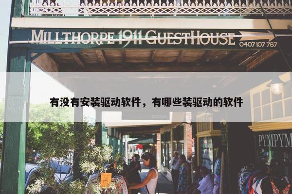 有没有安装驱动软件，有哪些装驱动的软件